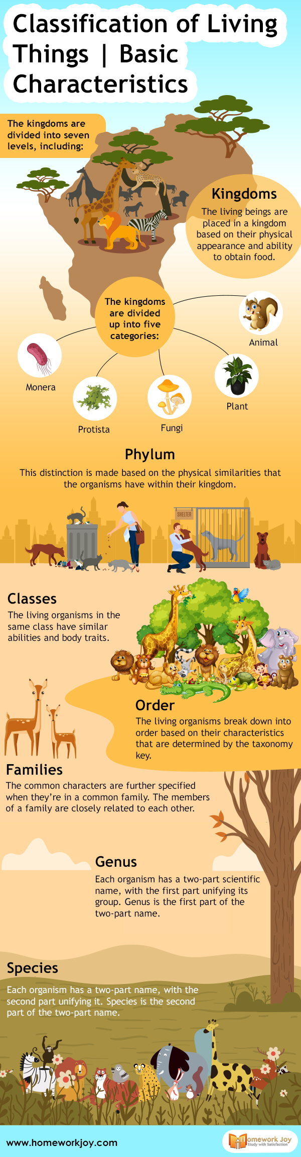 Classification Of Living Things Basic Characteristics Riset